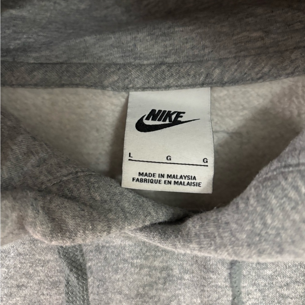 Nike Gray Hoodie with Red Print Size L - Picture 9 of 10